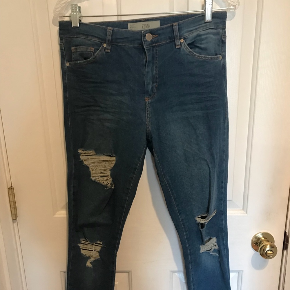 Topshop Leigh distressed jeans W30